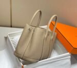 Replica Hermes Light Gray Clemence Garden Party 30cm Bag H239045 - Image 2