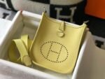 Replica Hermes Evelyne Bag Designer Hermes Mini Crossbody Real Bag 20434 Light Yellow
