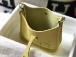 Replica Hermes Evelyne Bag Designer Hermes Mini Crossbody Real Bag 20434 Light Yellow - Image 8