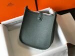 Replica Hermes Evelyne Bag Designer Hermes Mini Crossbody Real Bag 20433 Avocado Green - Image 2
