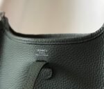 Replica Hermes Evelyne Bag Designer Hermes Mini Crossbody Real Bag 20433 Avocado Green - Image 5