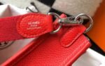 Replica Hermes Evelyne Bag Designer Hermes Mini Crossbody Real Bag 20432 Red - Image 6