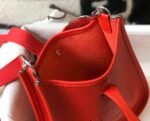 Replica Hermes Evelyne Bag Designer Hermes Mini Crossbody Real Bag 20432 Red - Image 7