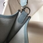 Replica Hermes Evelyne Bag Designer Hermes Mini Crossbody Real Bag 20431 Light Blue - Image 7