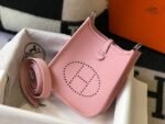 Replica Hermes Evelyne Bag Designer Hermes Mini Crossbody Real Bag 20430 Pink - Image 2