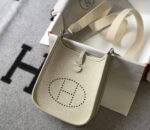 Replica Hermes Evelyne Bag Designer Hermes Mini Crossbody Real Bag 20429 Beige - Image 2