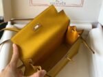 Replica Hermes Kelly Danse 22cm Leather Bag 20357 Yellow - Image 8