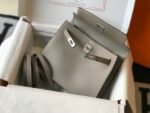 Replica Hermes Kelly Danse 22cm Leather Bag 20356 Gray - Image 4