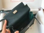 Replica Hermes Kelly Danse 22cm Leather Bag 20354 Dark Green - Image 8