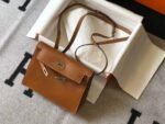 Replica Hermes Kelly Danse 22cm Leather Bag 20353 Tan - Image 3