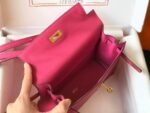 Replica Hermes Kelly Danse 22cm Leather Bag 20351 Plum - Image 8