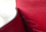 Replica Hermes Kelly Bag Hermes 19CM Epsom Shoulder Mini Bag Wine red 20462 - Image 7