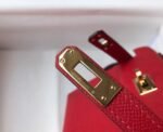 Replica Hermes Kelly Bag Hermes 19CM Epsom Shoulder Mini Bag Red 20465 - Image 5