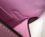 Replica Hermes Kelly Bag Hermes 19CM Epsom Shoulder Mini Bag purple 20459 - Image 6