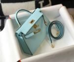 Replica Hermes Kelly Bag Hermes 19CM Epsom Shoulder Mini Bag Light blue 20473 - Image 2