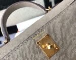 Replica Hermes Kelly Bag Hermes 19CM Epsom Shoulder Mini Bag Gray 20468 - Image 4