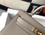 Replica Hermes Kelly Bag Hermes 19CM Epsom Shoulder Mini Bag Gray 20468 - Image 6