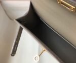 Replica Hermes Kelly Bag Hermes 19CM Epsom Shoulder Mini Bag Gray 20468 - Image 7