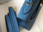 Replica Hermes Kelly Bag Hermes 19CM Epsom Shoulder Mini Bag Blue 20476 - Image 5