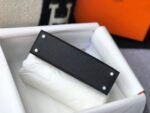 Replica Hermes Kelly Bag Hermes 19CM Epsom Shoulder Mini Bag Black Silver buckle 20456 - Image 2