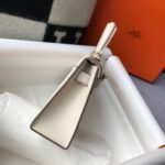 Replica Hermes Kelly Bag Hermes 19CM Epsom Shoulder Mini Bag Beige Gold buckle 20458 - Image 2