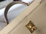 Replica Hermes Kelly Bag Hermes 19CM Epsom Shoulder Mini Bag Apricot 20466 - Image 5