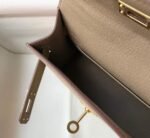 Replica Hermes Kelly Bag Hermes 19CM Epsom Shoulder Mini Bag Apricot 20466 - Image 8