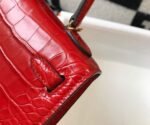 Replica Hermes Kelly Bag Designer Hermes 19CM Shoulder Mini Bag Red 20454 - Image 4