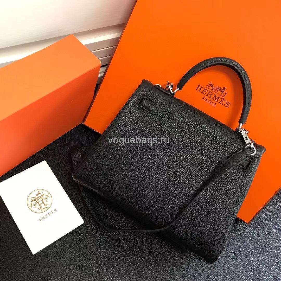 65327c9bb1643.jpg Replica Hermes Kelly Danse 20318 Designer Tote Shoulder Strap Bag 28 32cm Black - Image 1