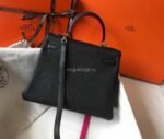 Replica Hermes Kelly Danse 20318 Designer Tote Shoulder Strap Bag 28 32cm Black - Image 10