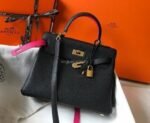 Replica Hermes Kelly Danse 20318 Designer Tote Shoulder Strap Bag 28 32cm Black - Image 11