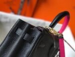 Replica Hermes Kelly Danse 20318 Designer Tote Shoulder Strap Bag 28 32cm Black - Image 14