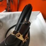 Replica Hermes Kelly Danse 20318 Designer Tote Shoulder Strap Bag 28 32cm Black - Image 21