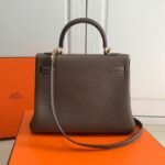 Replica Hermes Kelly Danse 20317 Designer Tote Shoulder Strap Bag Dark Gray - Image 2