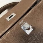 Replica Hermes Kelly Danse 20317 Designer Tote Shoulder Strap Bag Dark Gray - Image 11