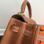Replica Hermes Kelly Danse 20316 Designer Tote Shoulder Strap Bag Tan - Image 4