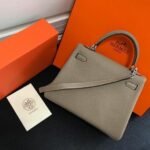Replica Hermes Kelly Danse 20315 Designer Tote Shoulder Strap Bag Apricot - Image 9