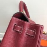 Replica Hermes Kelly Danse 20314 Designer Tote Shoulder Strap Bag Wine Red - Image 4