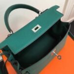 Replica Hermes Kelly Danse 20312 Designer Tote Shoulder Strap Bag Dark Green - Image 5