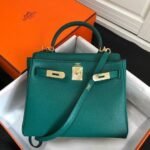 Replica Hermes Kelly Danse 20312 Designer Tote Shoulder Strap Bag Dark Green - Image 6
