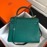 Replica Hermes Kelly Danse 20312 Designer Tote Shoulder Strap Bag Dark Green - Image 7