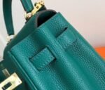 Replica Hermes Kelly Danse 20312 Designer Tote Shoulder Strap Bag Dark Green - Image 10