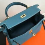 Replica Hermes Kelly Danse 20310 Designer Tote Shoulder Strap Bag Blue - Image 5