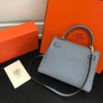 Replica Hermes Kelly Danse 20309 Designer Tote Shoulder Strap Bag Lake Blue - Image 2