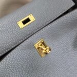 Replica Hermes Kelly Danse 20309 Designer Tote Shoulder Strap Bag Lake Blue - Image 4