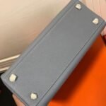 Replica Hermes Kelly Danse 20309 Designer Tote Shoulder Strap Bag Lake Blue - Image 9