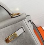 Replica Hermes Kelly Danse 20308 Designer Tote Shoulder Strap Bag Gray - Image 4