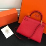 Replica Hermes Kelly Danse 20307 Designer Tote Shoulder Strap Bag Red - Image 2
