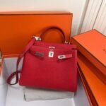 Replica Hermes Kelly Danse 20307 Designer Tote Shoulder Strap Bag Red - Image 6