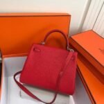 Replica Hermes Kelly Danse 20307 Designer Tote Shoulder Strap Bag Red - Image 7